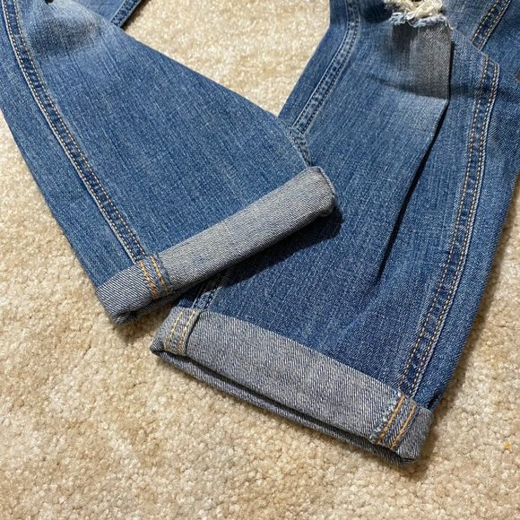 Hollister Distressed Vintage Boyfriend Jeans 0R with rolled cuffs - Picture 5 of 11
